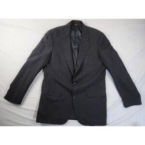 Vintage Southwick Blue Herringbone Tweed Wool USA Made Blazer Sport Coat Jacket